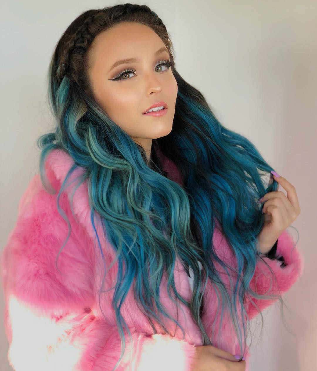 Blue Hair with Highlights