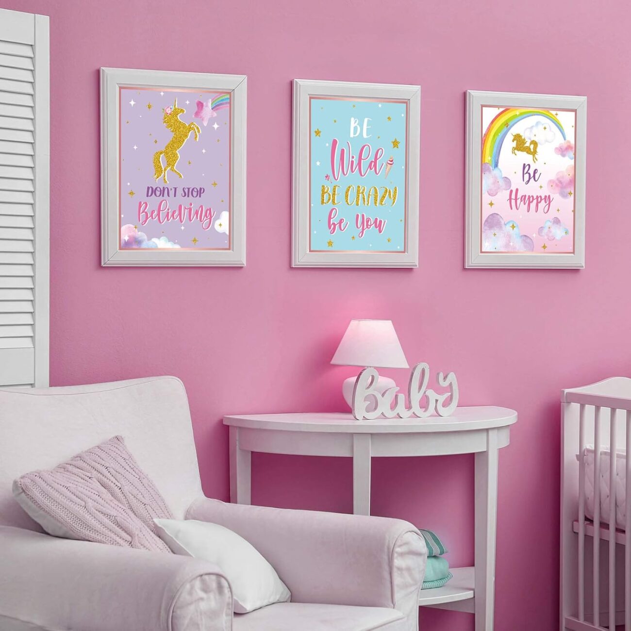 unicorn themed baby room