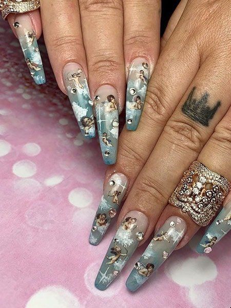 Angel Decorated Nail