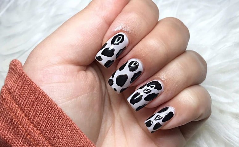 Unhas Decoradas Em Preto E Branco