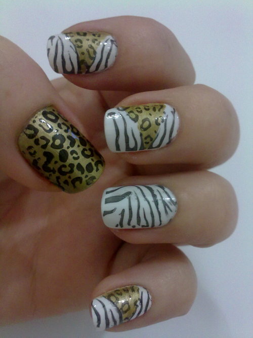 Unhas Decoradas Zebra E Onça