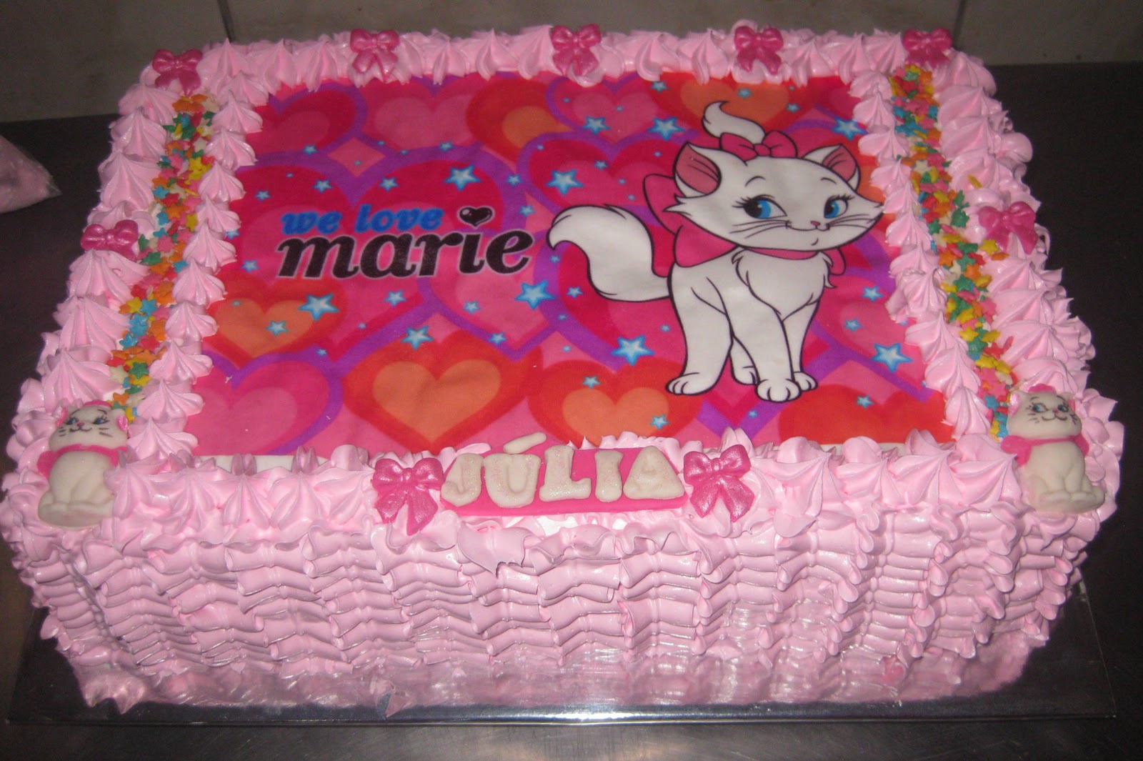 Bolo Decorado Gata Marie