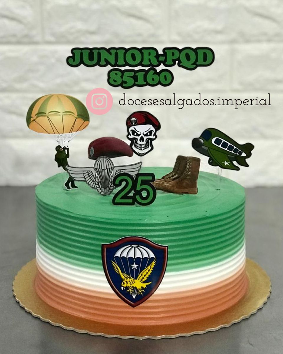 Bolo Decorado Militar