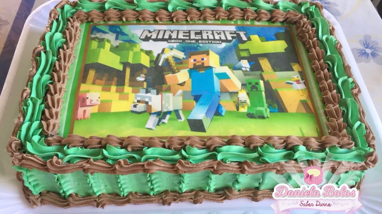 Bolo Decorado Minecraft