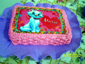 Bolo Decorado Gata Marie