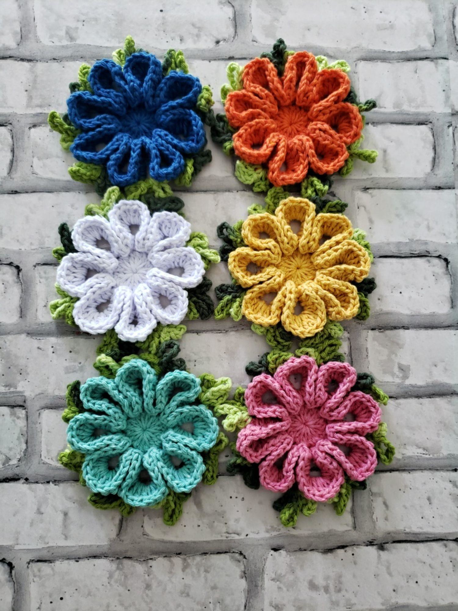 Flores De Croche Para Aplicacao