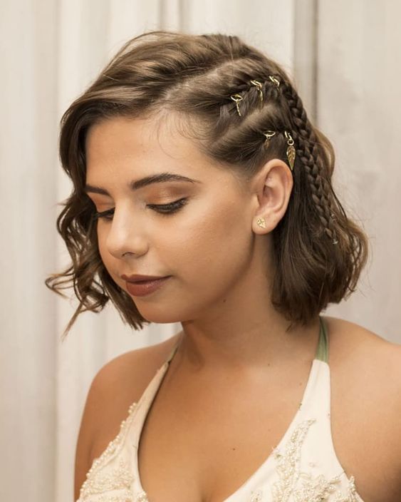 penteado madrinha cabelo curto