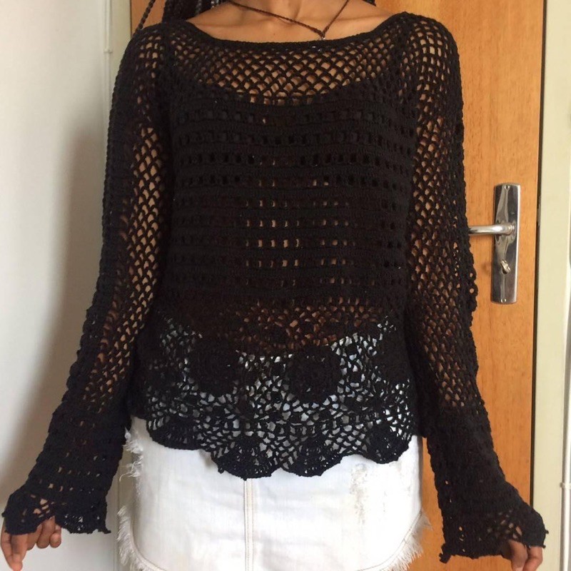 blusa-de-croche-manga-longa