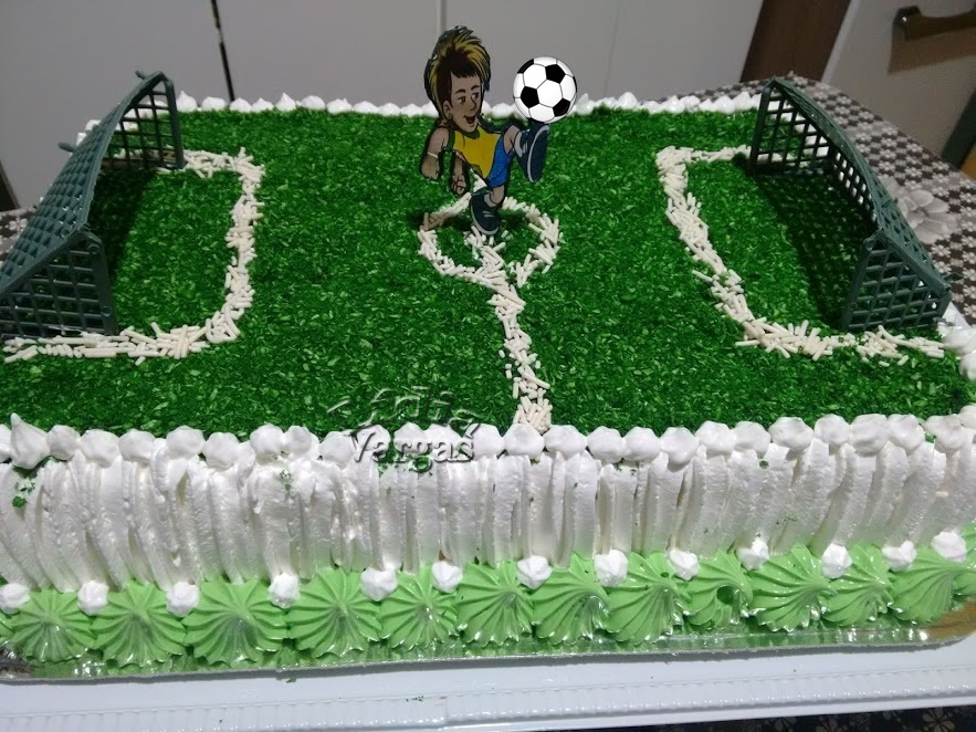 Bolo Decorado Campo Futebol