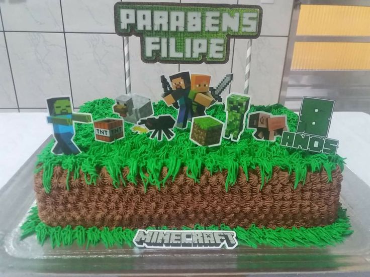 Bolo Decorado Minecraft