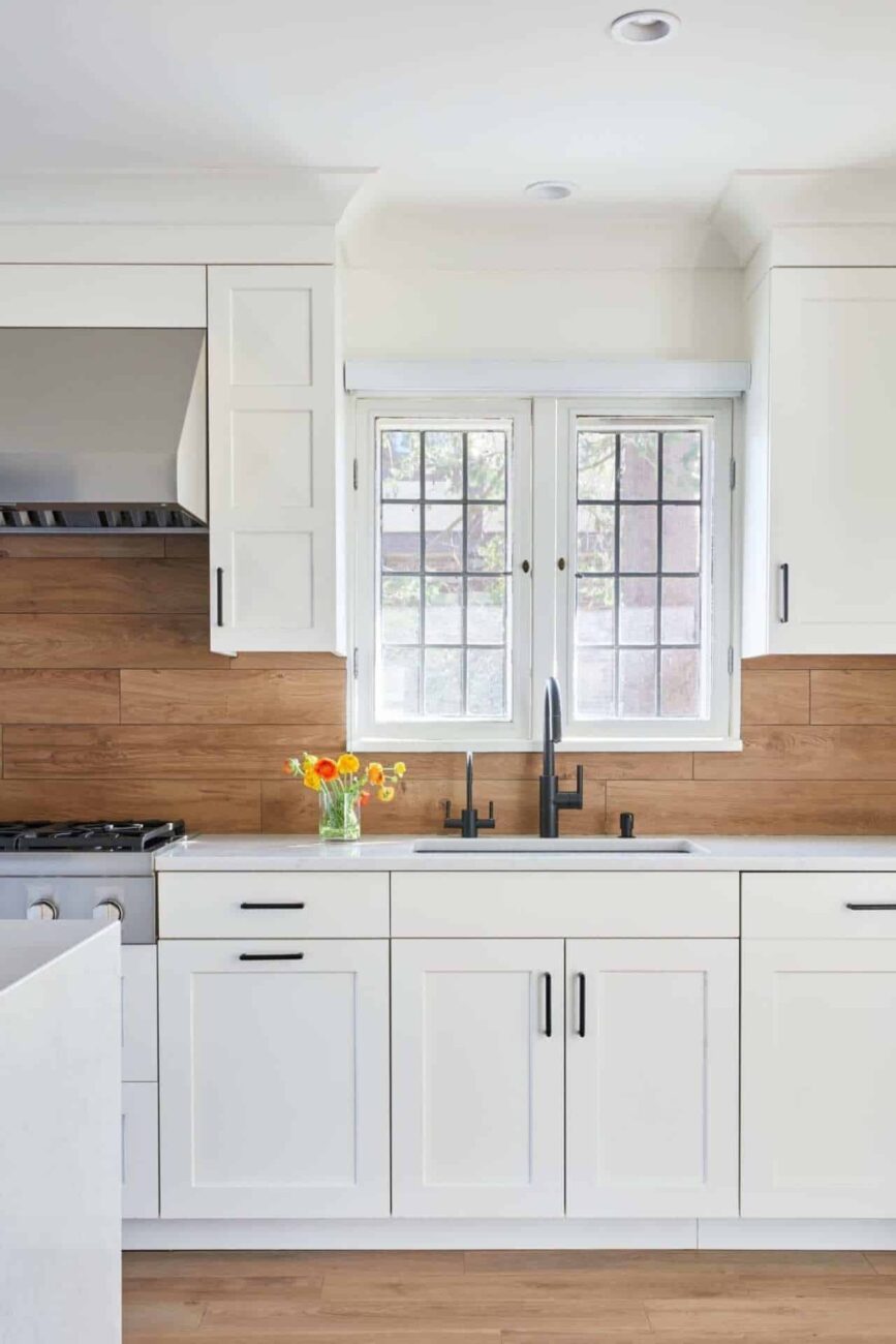 White Kitchen with Wood