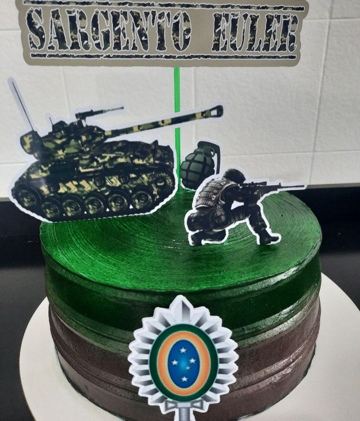 Bolo Decorado Exercito