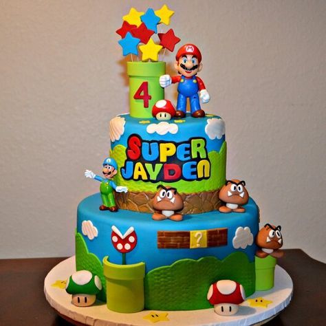 Bolo Decorado Mario Bros