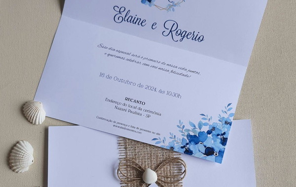 Convite de Casamento na Praia