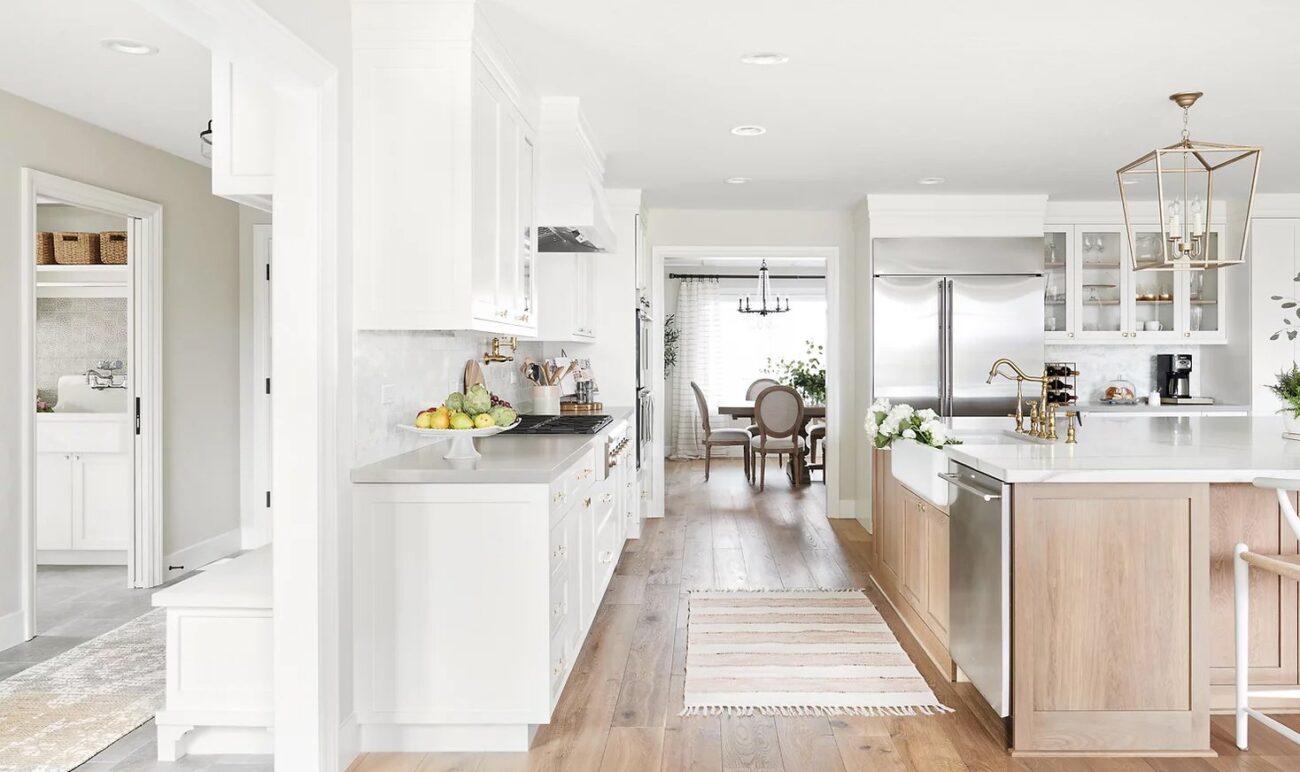 White Kitchen with Wood