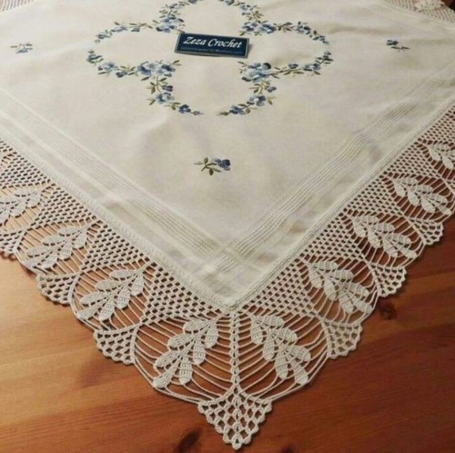 Bico De Croche Toalha De Mesa