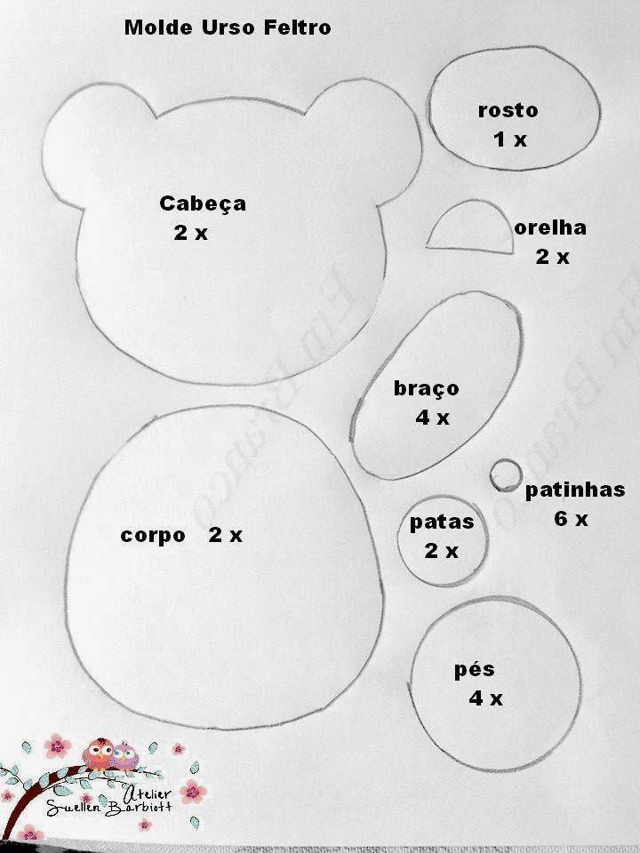 Moldes De Ursos De Eva