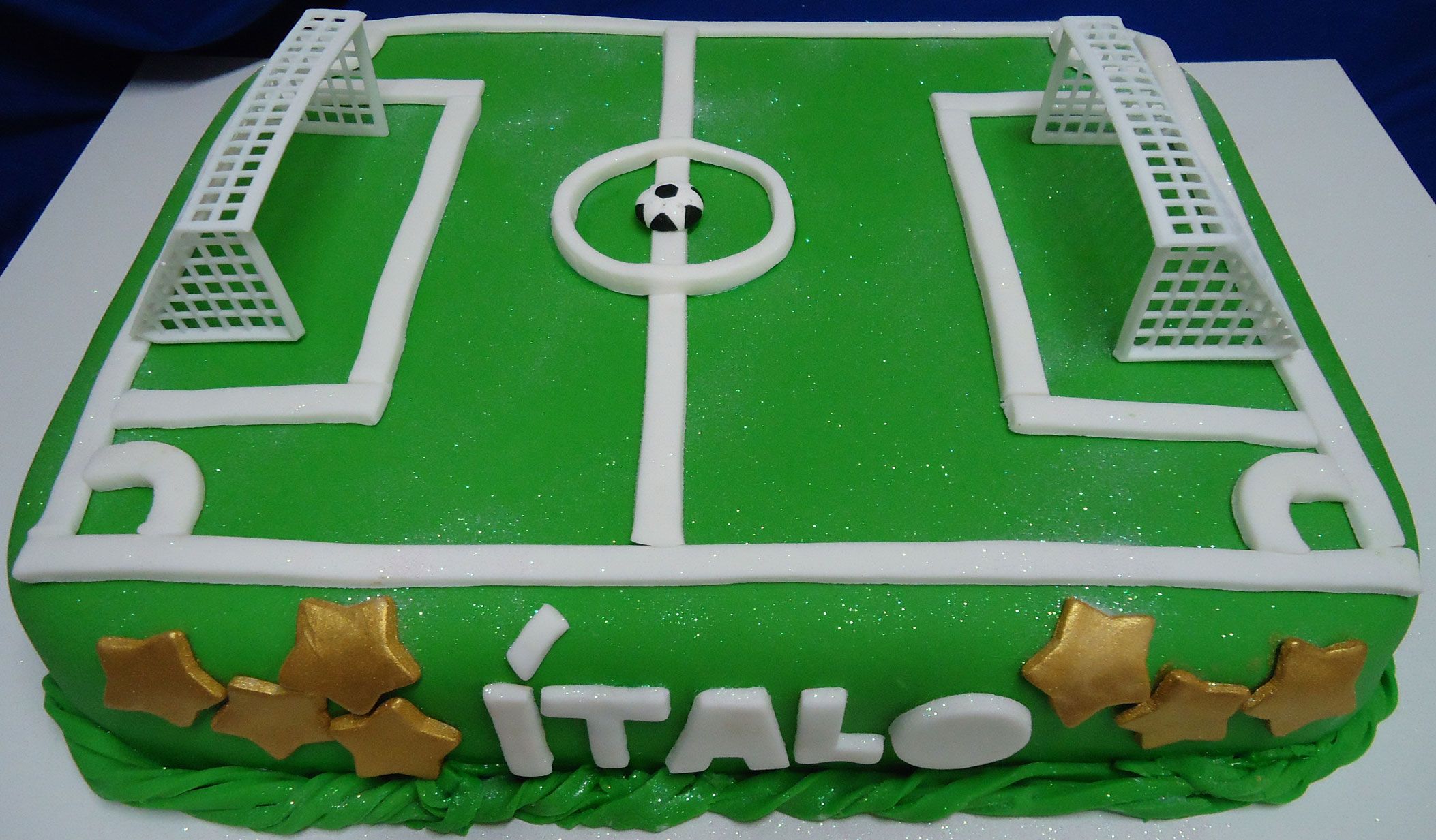 Bolo Decorado Campo Futebol