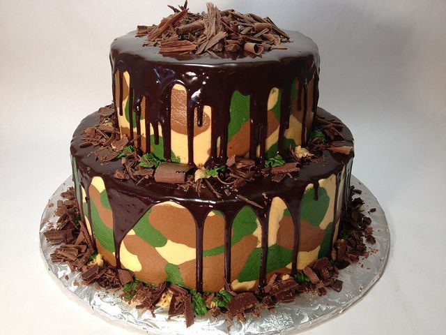 Camouflage Decorated Cake