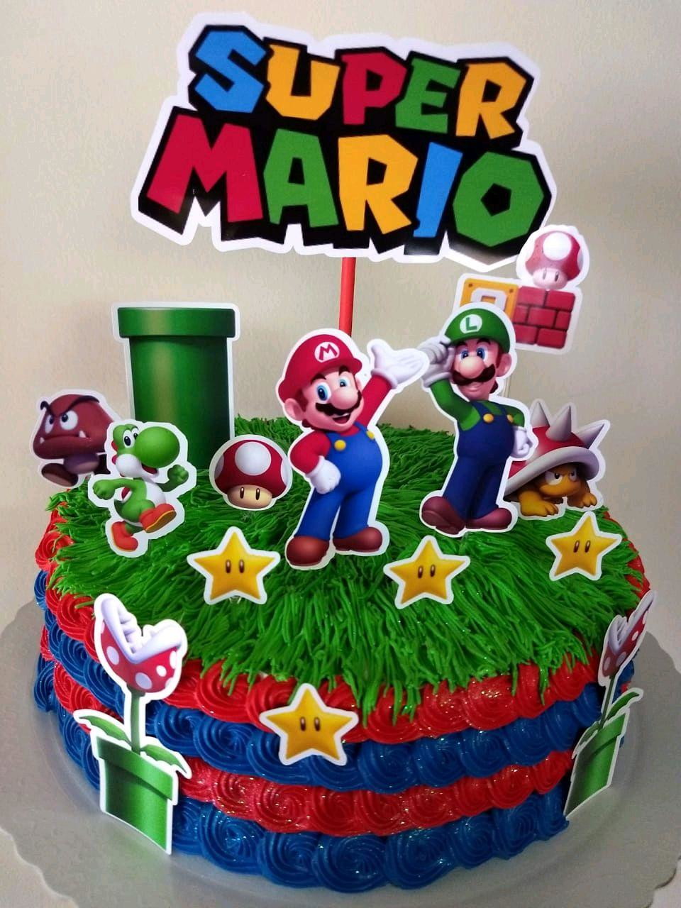 Bolo Decorado Mario Bros