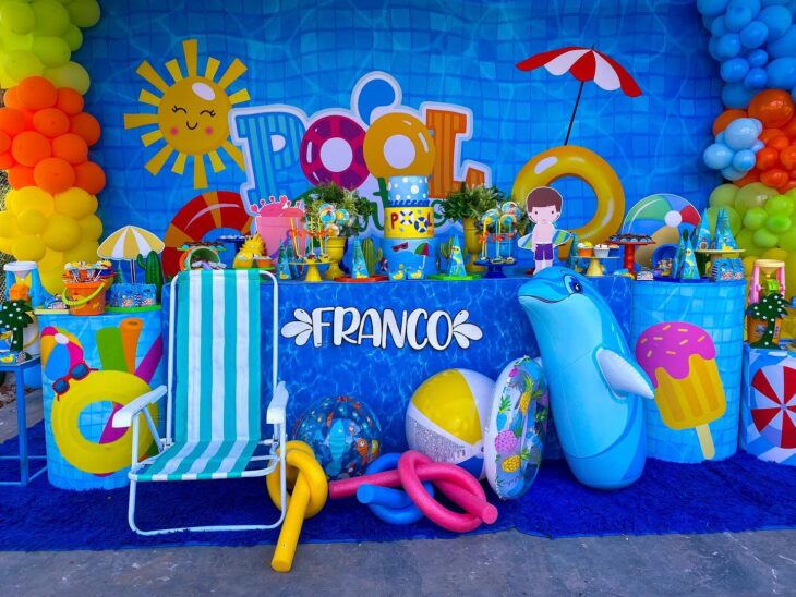 Decoracao Pool Party Simples