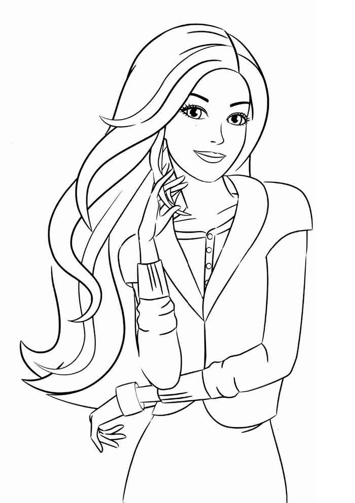 Desenho da Barbie para Colorir