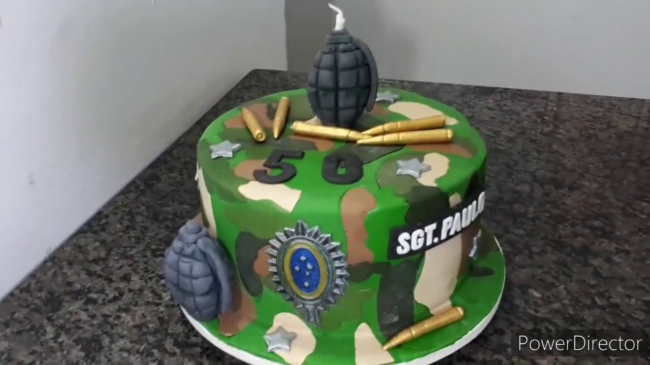 Bolo Decorado Exercito