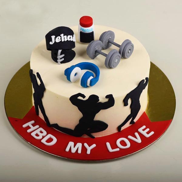 Bodybuilding Decorated Cake