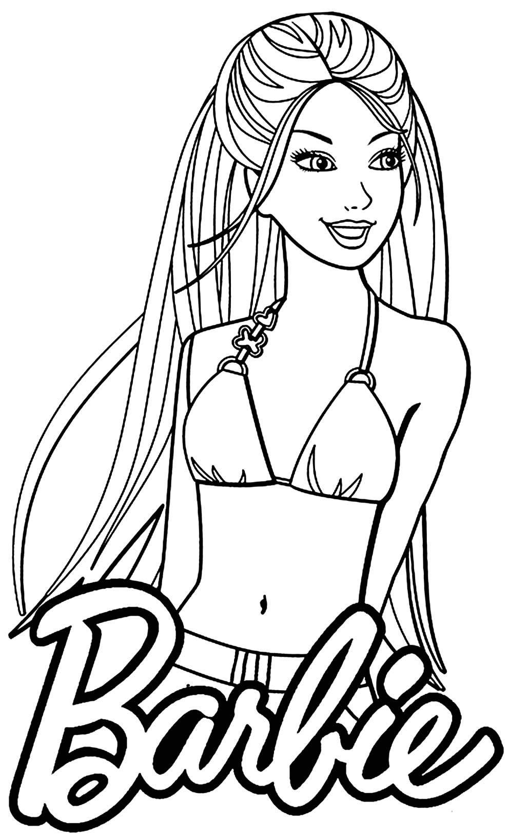 Desenho da Barbie para Colorir