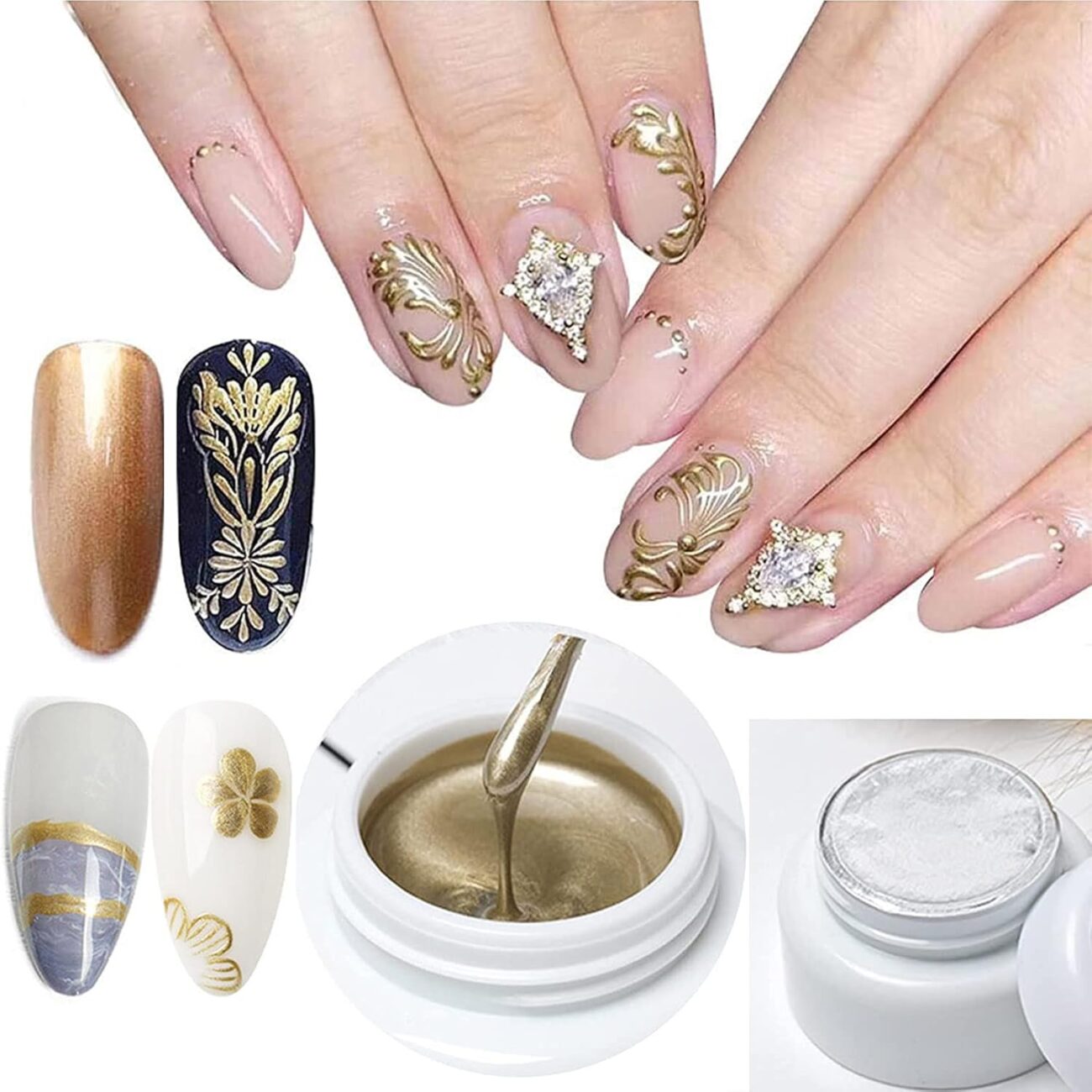 Metallic Decorated Nail