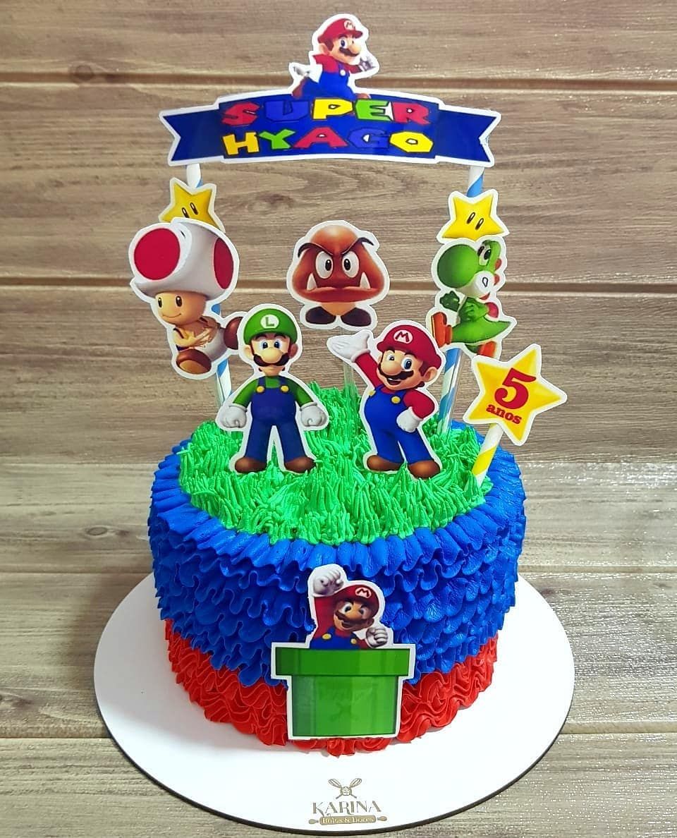 Bolo Decorado Mario Bros