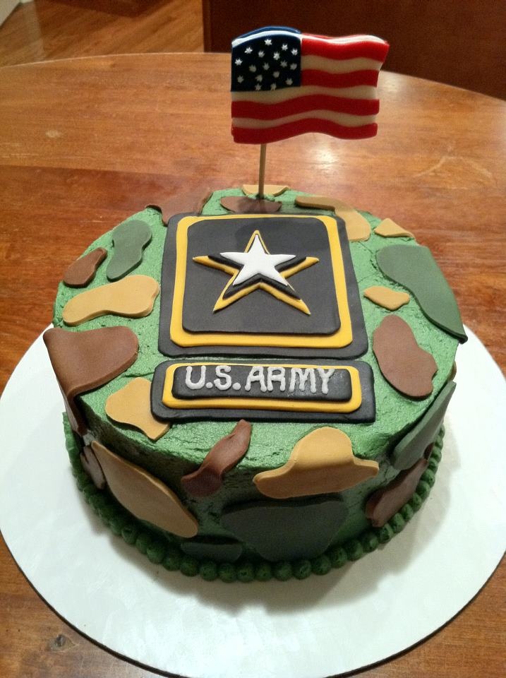 Military decorated cake