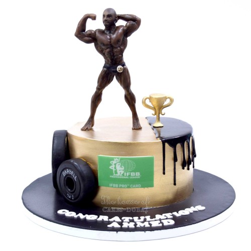 Bodybuilding Decorated Cake