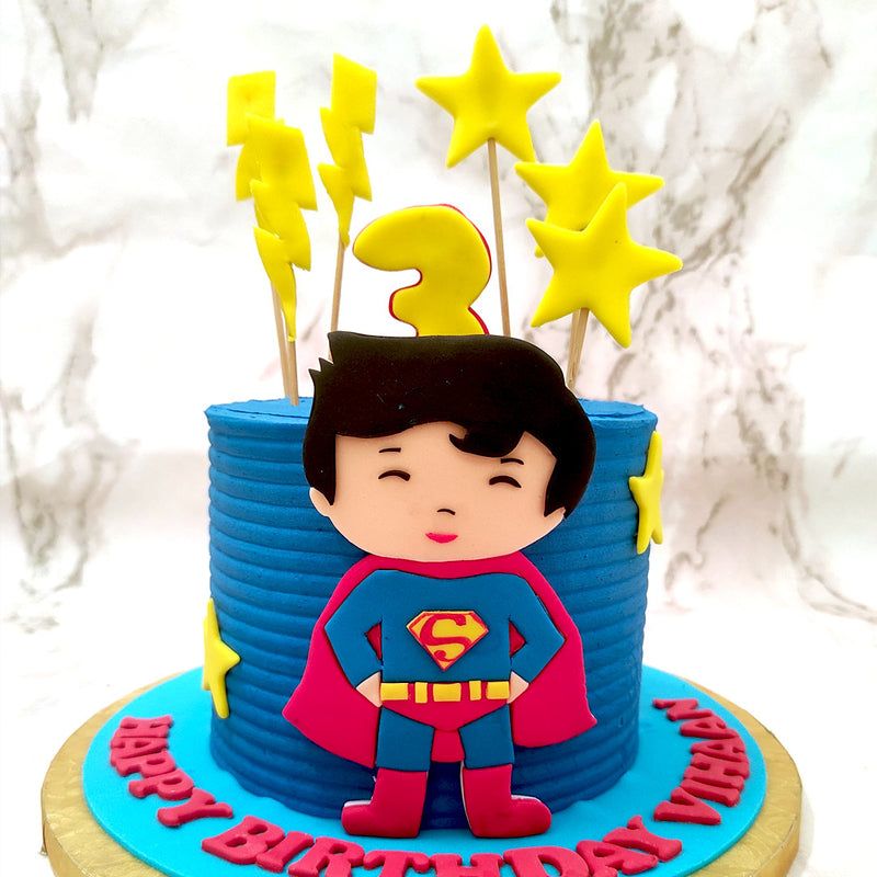 Superman decorated cake