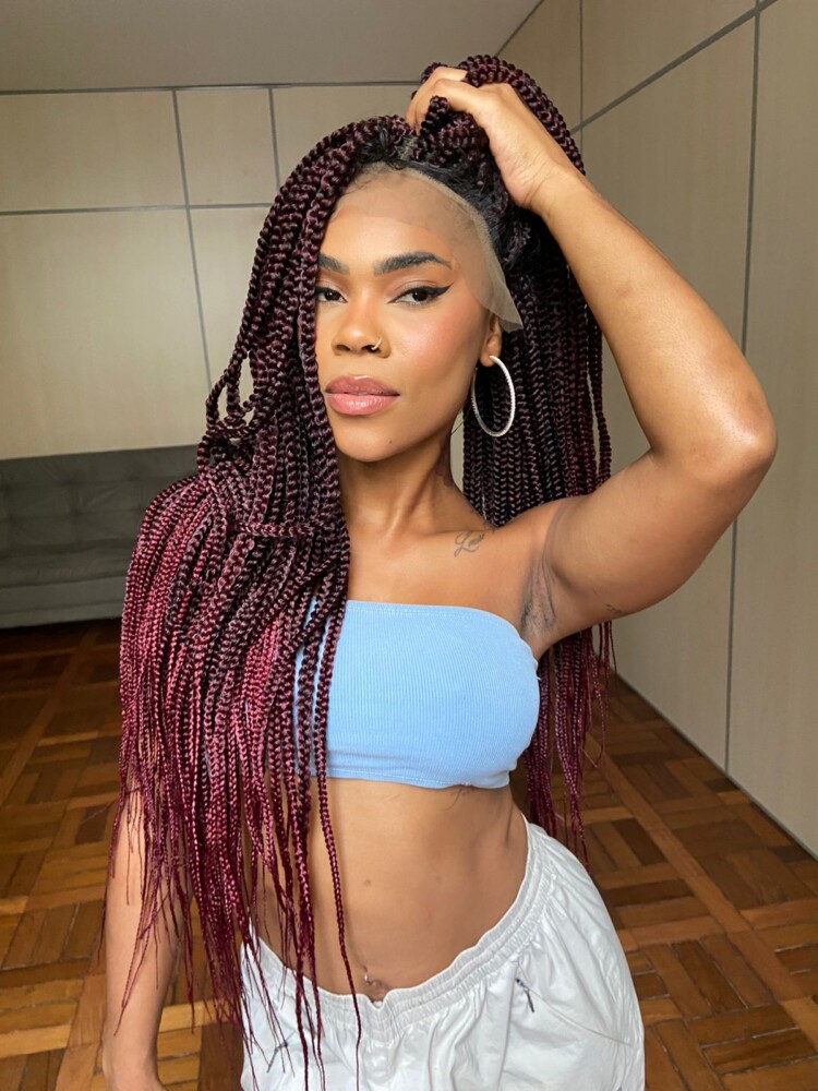 Box Braids Vermelho