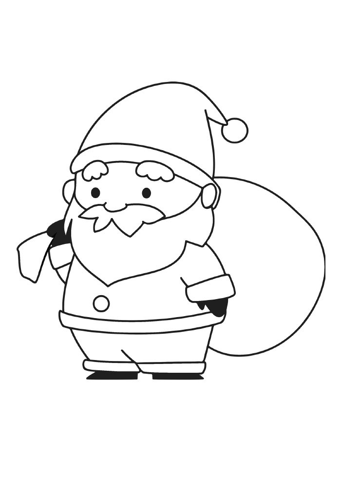 Papai Noel para Colorir