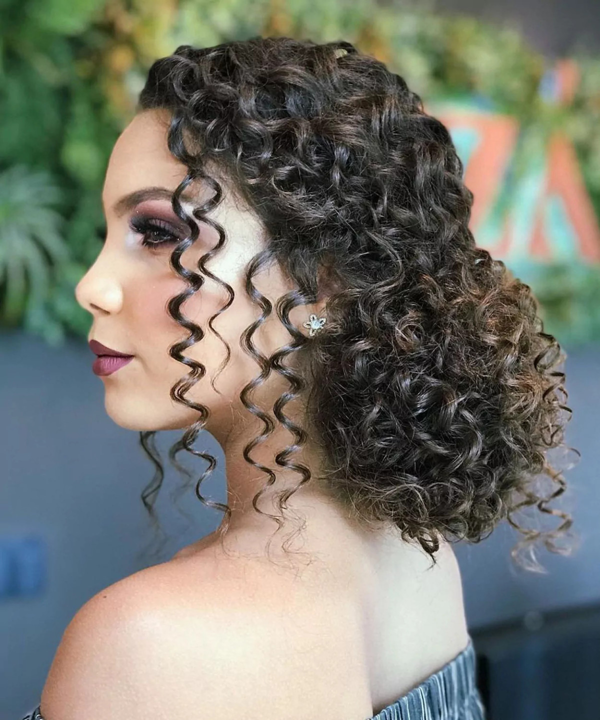 Penteado Para Cabelo Cacheado Curto