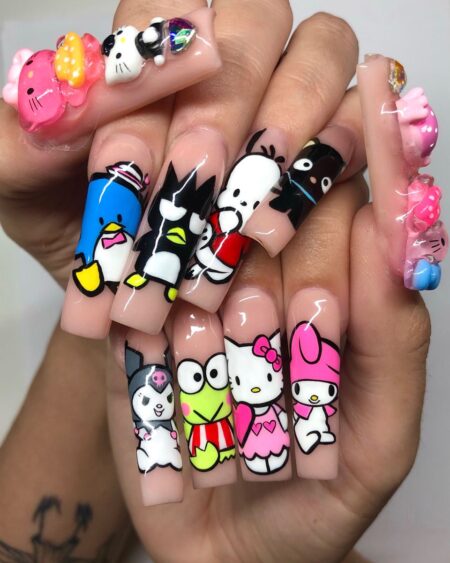 unhas-decoradas-hello-kitty