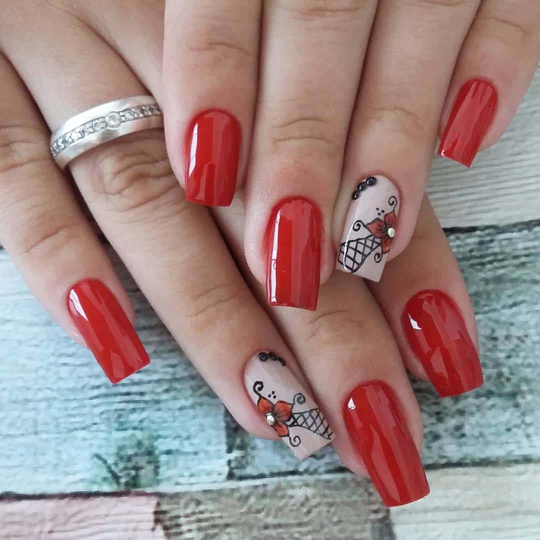 Unhas Decoradas Vermelhas