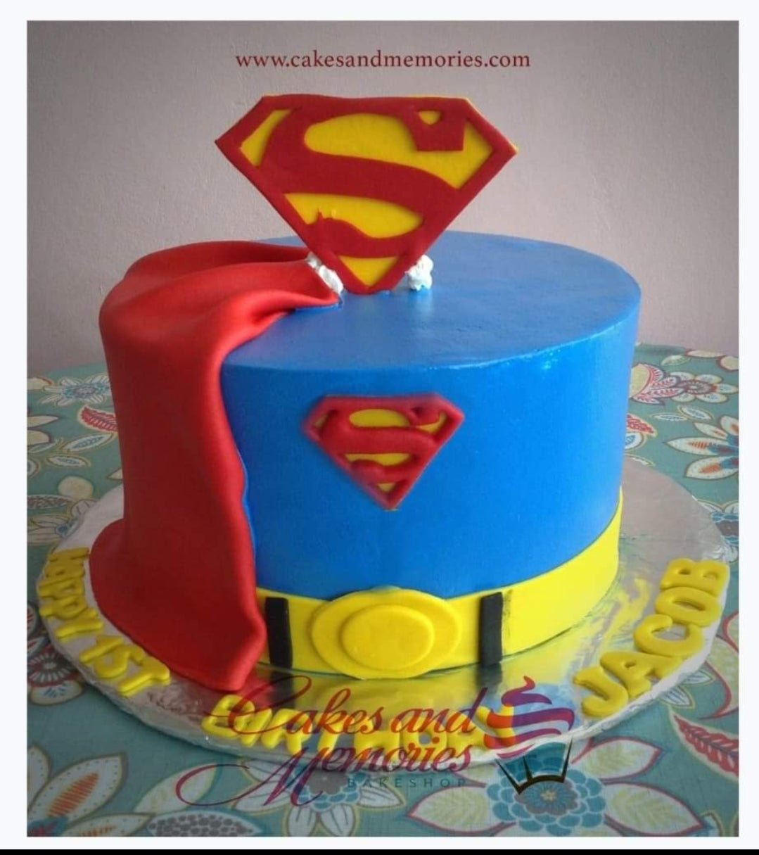 Superman decorated cake