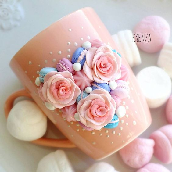 Caneca Decorada Com Biscuit