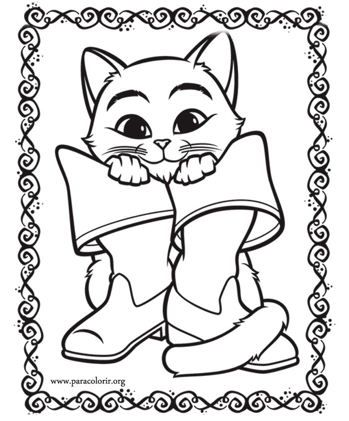 Web Stories40 Desenhos Do Gato De Botas Para Colorir Facil De Baixar