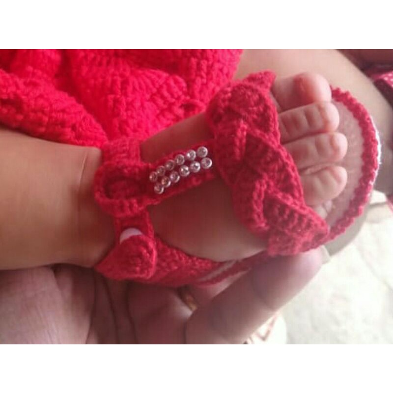 Sandalinha De Croche Para Bebe