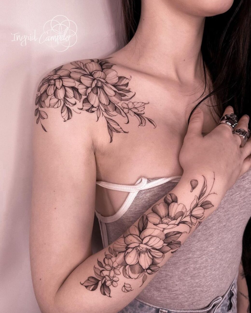 Delicate Female Tattoo On Arm