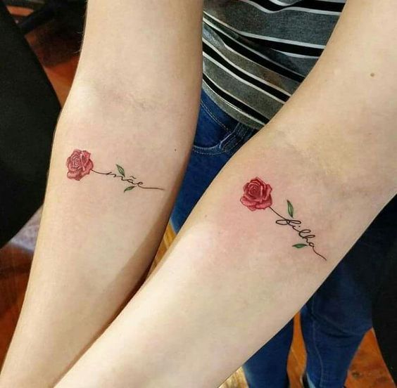 Female Tattoo Mother and Daughter