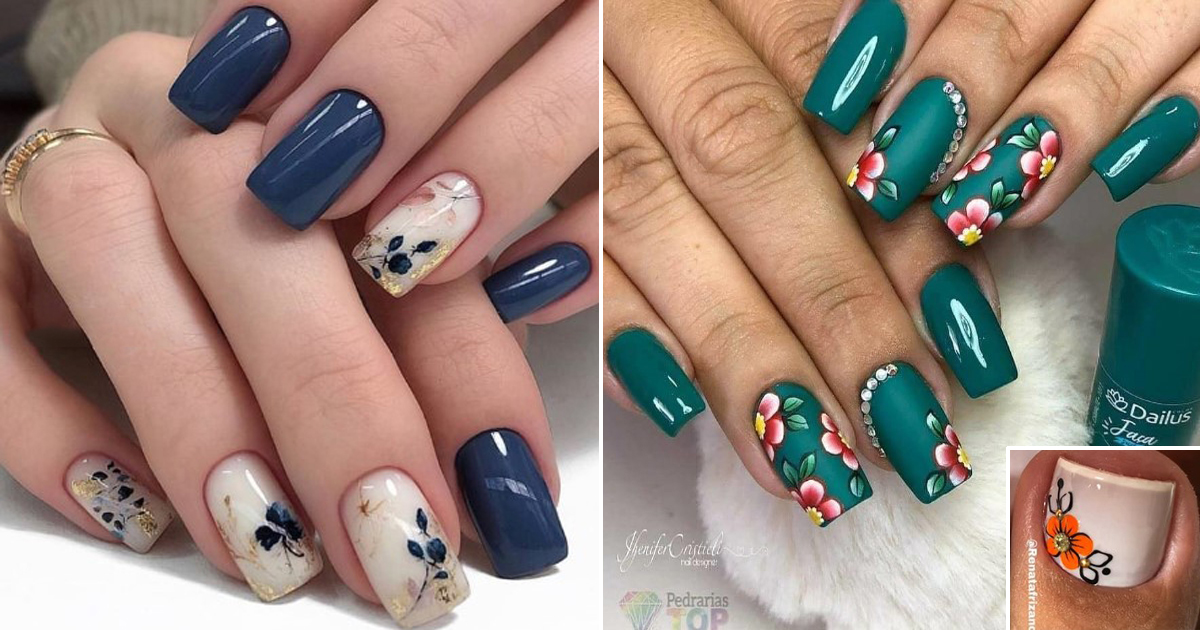 Unhas Decoradas De Flor