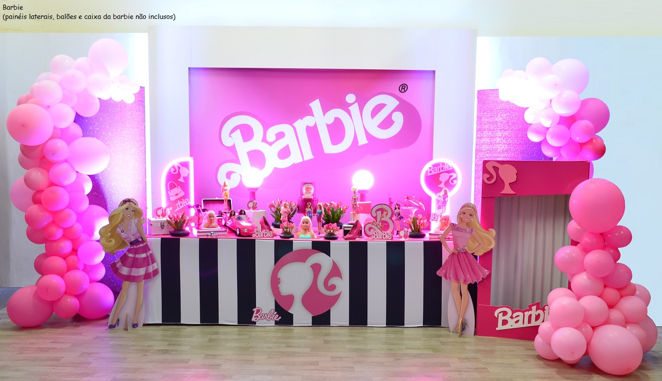 Decoração de festa da barbie