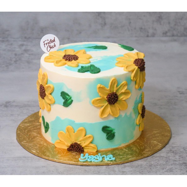 Sunflower Decorated Cake