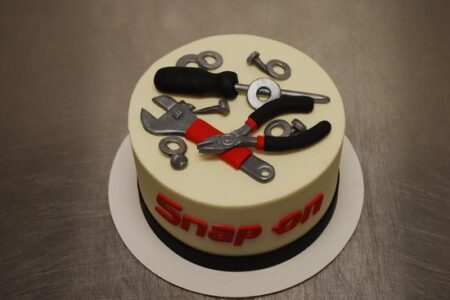 Mechanic Workshop Decorated Cake