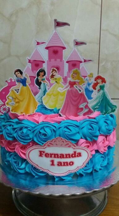 Bolo Decorado Princesas Da Disney